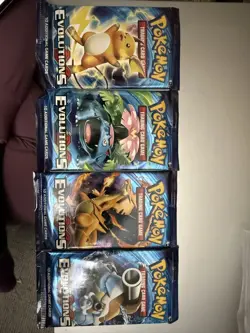Lot of 4- Authentic Pokemon TCG XY Evolutions Booster Pack New Factory Sealed - Image 1