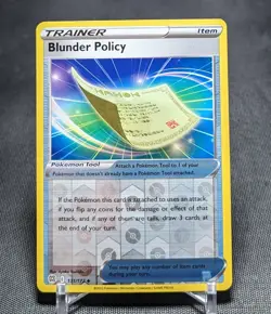 Blunder Policy Reverse Holo Pokemon TCG Brilliant Stars Trainer Card 131/172 - Image 1