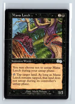 MANA LEECH - MTG Magic the Gathering Card - Urza's Saga - Uncommon - Image 1
