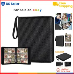 9 Pocket Card Binder Zip 720 Double Sided PU Collection Album - Image 1