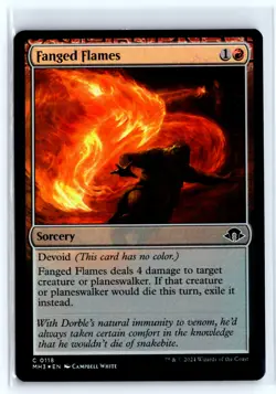 FOIL Fanged Flames Modern Horizons 3 Common - MTG Magic the Gathering Card - Image 1