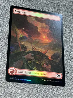 MTG - MOUNTAIN (0275) - COMMON - NM - DFT - FOIL - FULL ART - Image 1