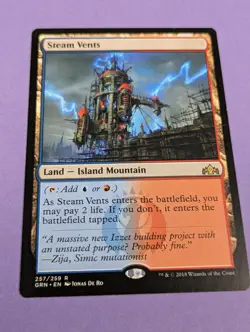 MTG Magic: Guilds of Ravnica: Steam Vents #257/259 Rare - NM - Image 1