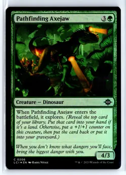 MTG Magic the Gathering Card - FOIL Pathfinding Axejaw - Lost Caverns of Ixalan - Image 1