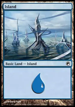 Island (236) -Foil Light Play MTG Scars of Mirrodin - Image 1