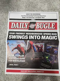 MTG Behold The Sinister Six! Magic Spider-Man Promo Card Foil + Daily Bugle Mat - Image 2