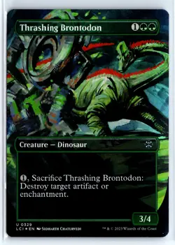 FOIL Thrashing Brontodon 329 Lost Caverns of Ixalan - MTG Magic the Gatheri - Image 1