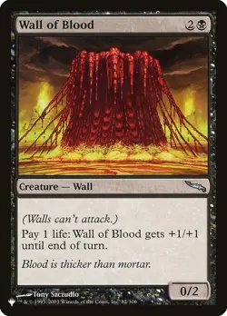 Wall of Blood x1 1x Mystery Booster 2 NM MTG - Image 1