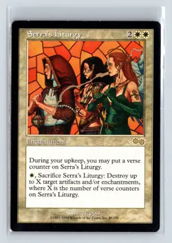 SERRA'S LITURGY - MTG Magic the Gathering Card - Urza's Saga - Rare - Image 1