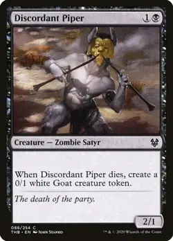 1x Discordant Piper NM Eng MTG - Theros Beyond Death - Image 1