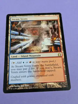 MTG Magic: Return to Ravnica: Steam Vents #247/274 Rare - LP - Image 1