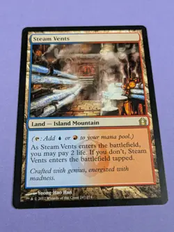 MTG Magic: Return to Ravnica: Steam Vents #247/274 Rare - LP - Image 1