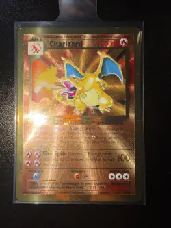 Gold Metal Charizard Pokemon Celebrations Ultra-Premium Collection Promo 4/102 - Image 1