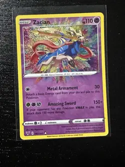 Pokemon TCG Vivid Voltage Zacian 082/185 Amazing Rare M/NM - Image 1