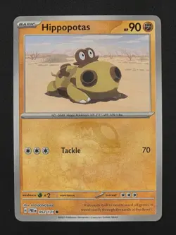 Hippopotas (Master Ball Holo) 052/131 Common Pokemon TCG Prismatic Evolutions NM - Image 1