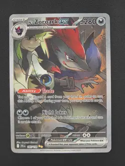 N's Zoroark ex 185/159 Special Illustration Rare Pokemon TCG Journey Together NM - Image 1