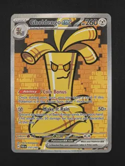 Gholdengo ex 252/182 Special Illustration Rare Pokemon TCG SV04: Paradox Rift NM - Image 1