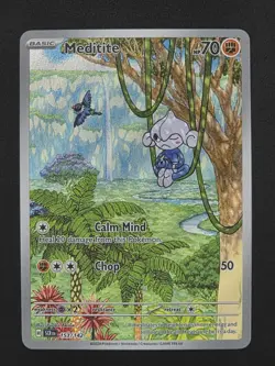 Meditite - 153/142 Illustration Rare Pokemon TCG SV07: Stellar Crown NM - Image 1
