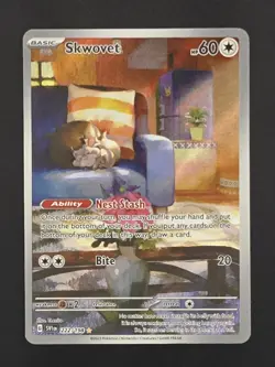 Skwovet 222/198 Illustration Rare Pokemon TCG SV01: Scarlet & Violet Base Set NM - Image 1