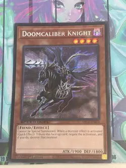 Yugioh 1x Doomcaliber Knight SBC2-ENE04 Speed Duel Prismatic Secret Rare PSR NM - Image 1