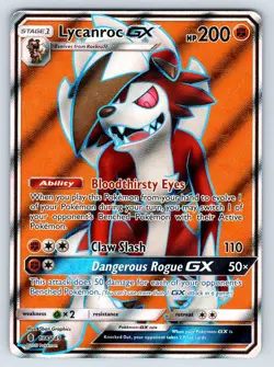 Lycanroc GX 138/145 Guardians Rising Full Art Holo Pokemon Card NM - Image 1