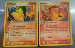 Pokemon Cards Ex Unseen Forces Cyndaquil & Quilava Reverse Holo Stamped - Image 1