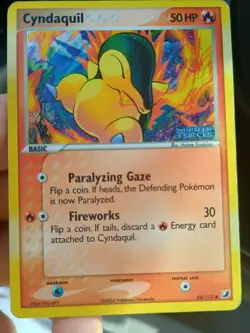 Pokemon Cards Ex Unseen Forces Cyndaquil & Quilava Reverse Holo Stamped - Image 2