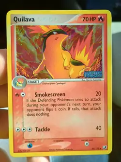 Pokemon Cards Ex Unseen Forces Cyndaquil & Quilava Reverse Holo Stamped - Image 4