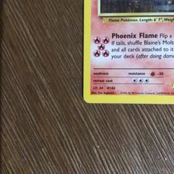 Pokemon TCG Blaine's Moltres Gym Heroes Holo Card 1/132 Unlimited Rare - Image 4