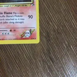 Pokemon TCG Blaine's Moltres Gym Heroes Holo Card 1/132 Unlimited Rare - Image 5