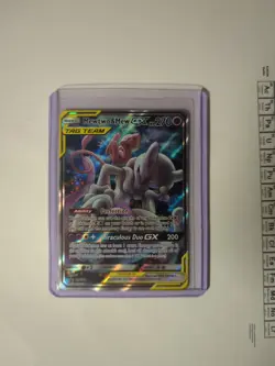 Mewtwo and Mew GX SM191 Tag Team Black Star Promo Pokemon Card Rare - Image 2