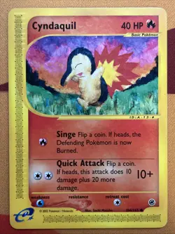 Pokemon Card - Cyndaquil - E-Reader - Common (104/165) Expedition *MP* - Image 1
