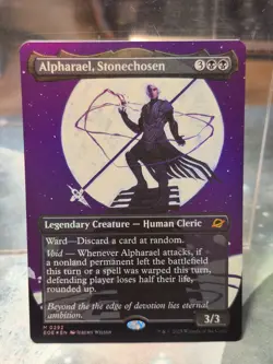 Alpharael, Stonechosen Triumphant BORDERLESS FOIL Edge of Eternities MTG Card - Image 1
