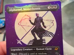 Alpharael, Stonechosen Triumphant BORDERLESS FOIL Edge of Eternities MTG Card - Image 2