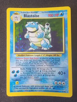 1999 Pokemon TCG Blastoise Holo Card 002/102 Base Set Rare LP - Image 1