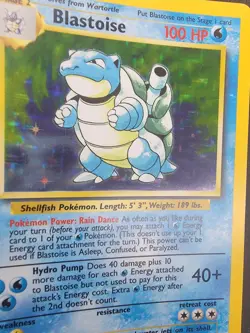 1999 Pokemon TCG Blastoise Holo Card 002/102 Base Set Rare LP - Image 4