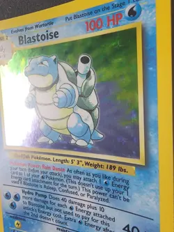 1999 Pokemon TCG Blastoise Holo Card 002/102 Base Set Rare LP - Image 5