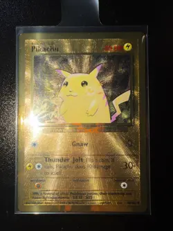 Pokemon Gold Metal Pikachu Card 58/102 - Celebrations Ultra Premium Collection - Image 1