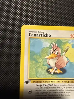 Pokemon Card - Farfetch'd Canarticho FRENCH 1st Edition Base Set 27/102 - Image 2