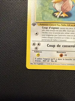 Pokemon Card - Farfetch'd Canarticho FRENCH 1st Edition Base Set 27/102 - Image 5