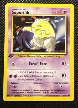 Pokemon Card - Drowzee Soporifik 1st Edition French Base Set 49/102 - Image 1