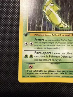 Pokemon Card - Metapod Chrysacier 1st Edition French Base Set 54/102 Common - Image 5