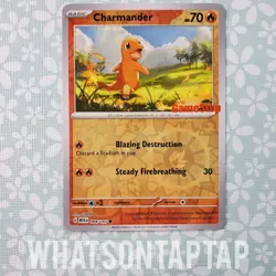 Pokemon Card Charmander 004/165 Reverse Holo SV Pokemon 151 Game Stop Promo LP - Image 1