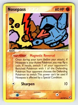 Nosepass 42/107 2005 EX Deoxys Pokemon Card TCG Non Holo Uncommon - Lp/Vlp - Image 1