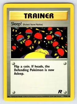 Sleep! 79/82 2000 Team Rocket Set Pokemon Card TCG Vintage WOTC Trainer - VLP - Image 1