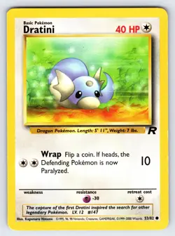 Dratini 53/82 2000 Team Rocket Set Pokemon Card TCG Vintage WOTC Common - Lp/Mp - Image 1