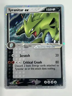 Pokemon TCG Tyranitar EX 17/17 Pop Series 1 Cosmos Holo Ultra Rare Card - Image 1
