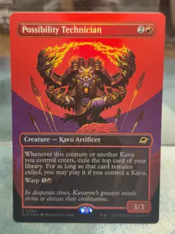 0295 Possibility Technician FOIL TRIUMPHANT BORDERLESS Edge of Eternities MTG - Image 1