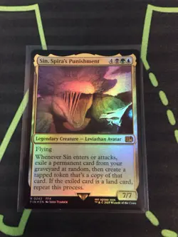 MTG Magic The Gathering Sin, Spira’s Punishment Foil FIN Rare Final Fantasy - Image 1