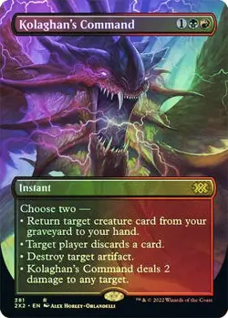 Kolaghan's Command Foil Borderless Double Masters 2022 NM MTG - Image 1